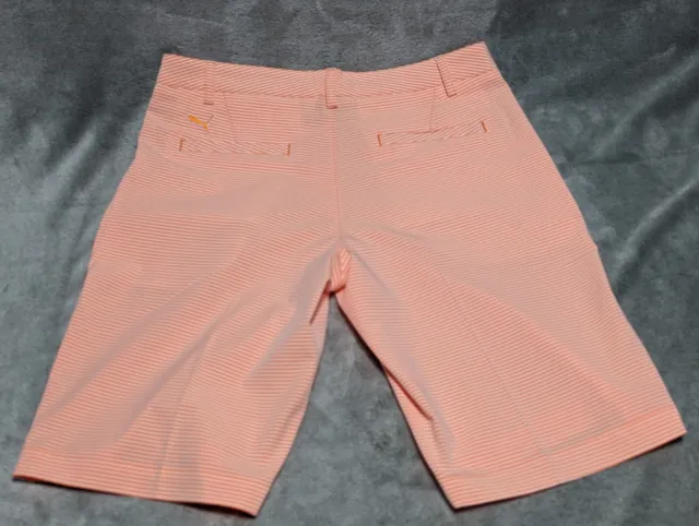 Puma - Golf - Stripe It Shorts - Vibrant Orange - NWT