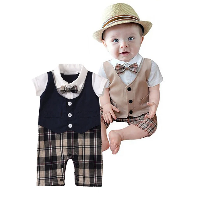 Pantaloni camicia neonato neonato bambini vestiti da gentiluomo con bottoni pantaloni