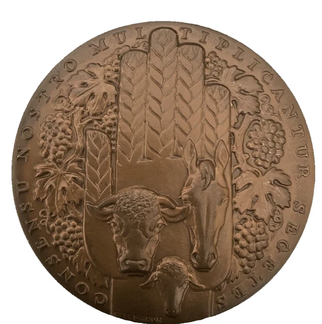 Médaille Commémorative Crédit Agricole Mutuel Animaux - Argent 999‰ - Diamètre 81mm - état SUP