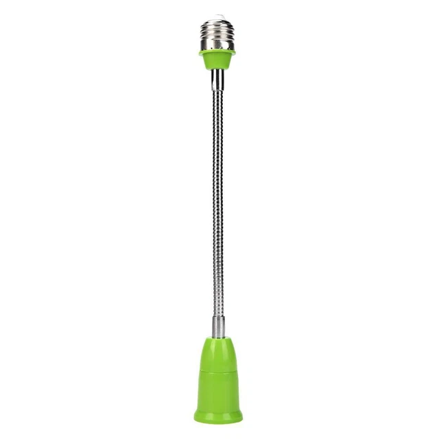 E27 Soporte de Bombilla LED Universal Flexible Lámpara Enchufe (Verde)