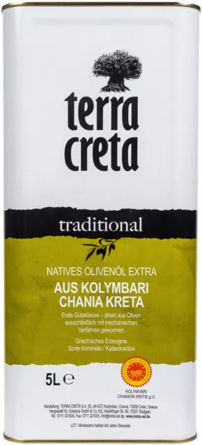 Terra Creta traditional g.U. - Extra natives Olivenöl / 5 Liter