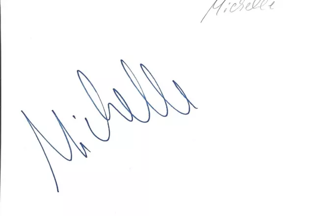 Michelle Autogramm signed 10x15 cm Karteikarte