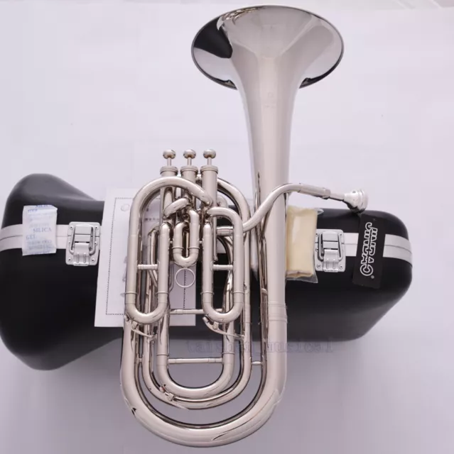 Professional JINBAO Silver nickel Bb Compensating Baritone Horn 3 Valves Piston