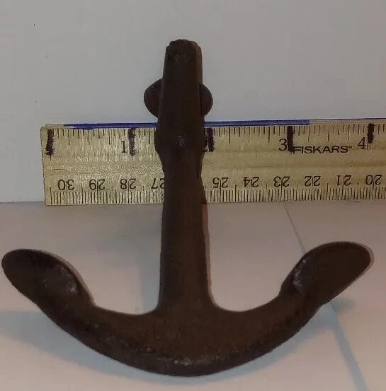cast iron boat anchor Measures 4 In X 4 In