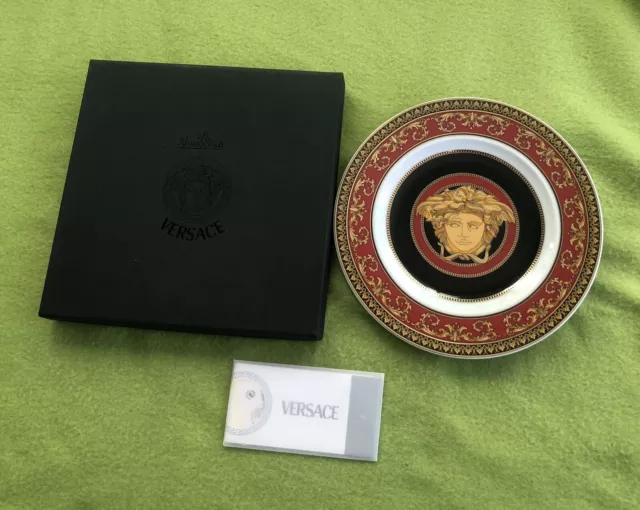 Rosenthal Versace Teller Wandteller Ikarus Medusa Rot mit Originalverpackung