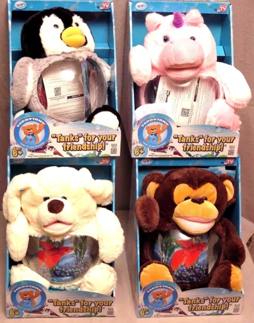 Teddy Tank Betta Fish Bowl Penguin/Dog/Monkey/Unicorn Aquarium As Seen On TV