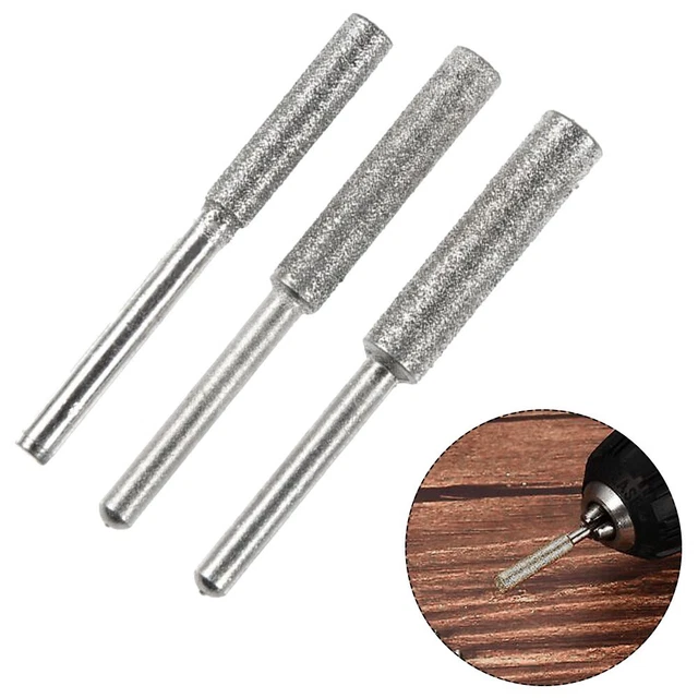 12 Fraises Diamant Revêtement Titane Pour Affûteuse De Tronçonneuse - 4.8mm, 4mm, 5.5mm (au Choix) - 5