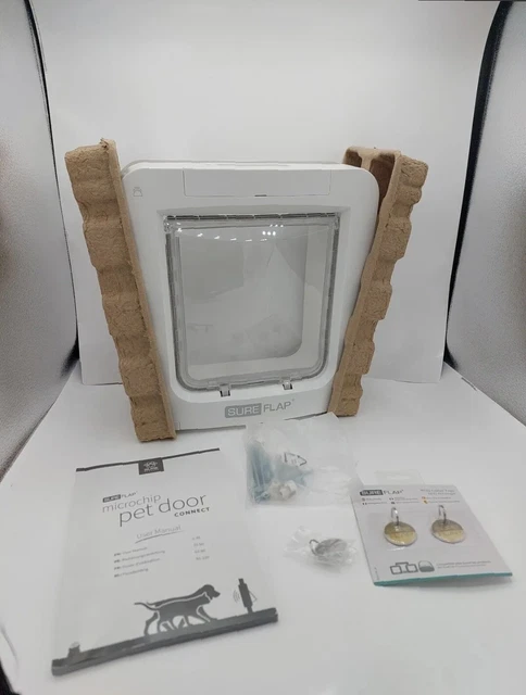 SureFlap Microchip Puerta para Mascotas Conexión sin Hub - Controlado por Aplicación, Blanco SIN CONCENTRADOR