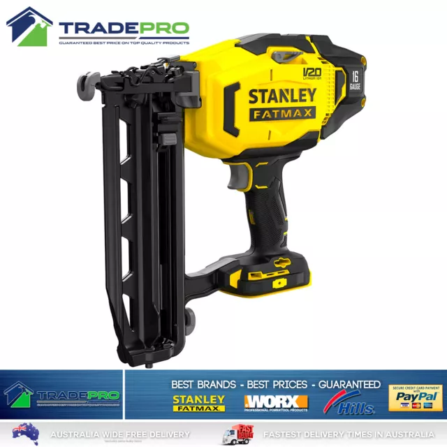 Stanley® Fatmax Nail Gun SFMCN616B Cordless 18v 16Ga Straight Finishing Nailer