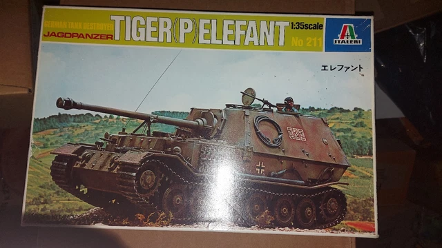 Italeri 1/35 Sd.Kfz 184 Elefant Tank Destroyer Plastic Model Kit - With 3 Figures & Decals