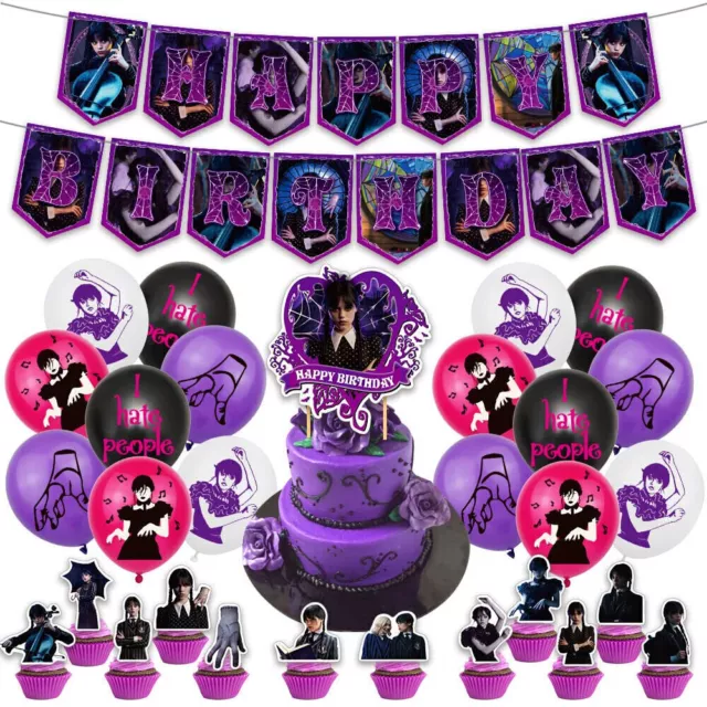 Gothic Anime Ballon Happy Birthday Kindergeburtstag Party Dekoration Set Kit