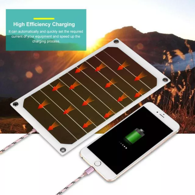 Portable 10W IP64 Waterproof Solar Panel Power Charger 5V USB Powerful Charging