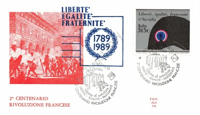 FDC ALA Italia 1989 - Bicentenario della rivoluzione francese - non viaggiata