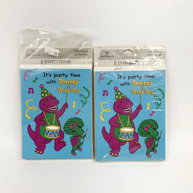 HALLMARK BARNEY AND Baby Bop Birthday Invitations EUR 10,42 PicClick FR