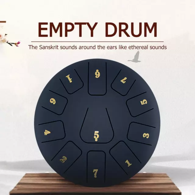 HUANGHUANG 8 Zoll StahlZungentrommel 11-Ton C Key Pan Drum Percussion Instrument