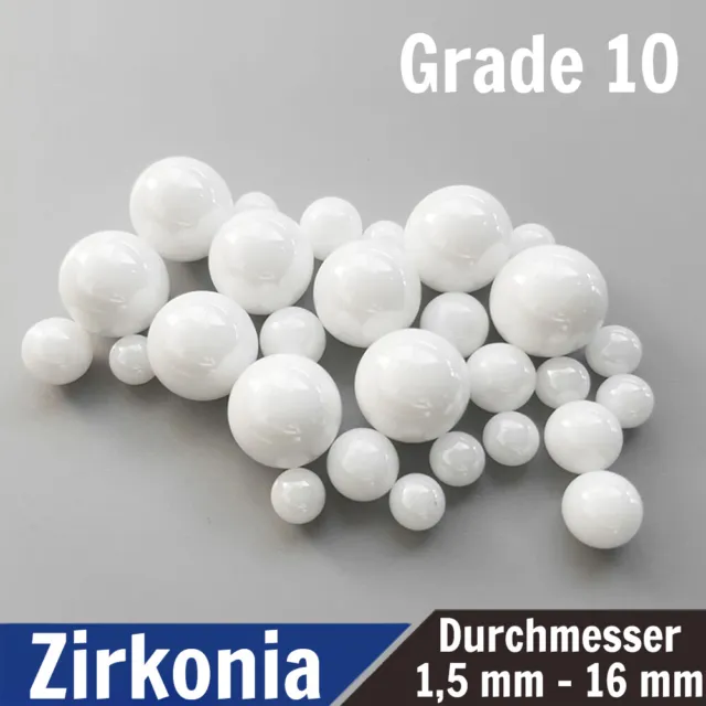 Sfere in ceramica zirconi ZrO2 Ø 1,5 mm - 16 mm G10 sfera di stoccaggio in ceramica di precisione