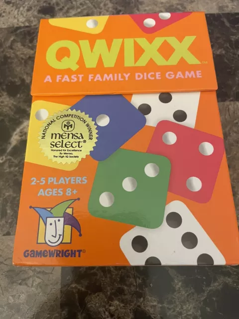 QUIXX A Fast Family Dice Game Gamewright Ages 8+ About 15 Min Play Time New
