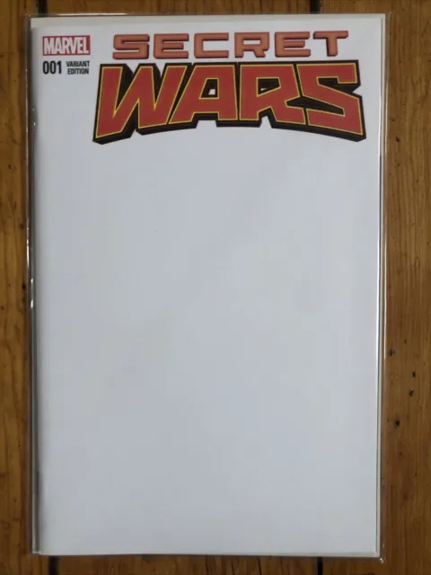 Secret Wars #1 Marvel 2015 (Key Issue) Blank Sketch Variant Cover NEW Near Mint+