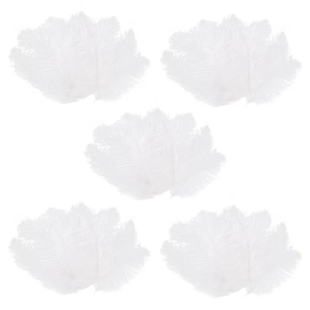 50 Pieces White Natural Ostrich Feather 20-25cm Wedding DIY O4Q6