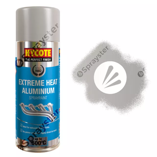 Hycote Aluminium Silver Extreme Heat VHT Spray Paint High Temp. 650�C XUK1005