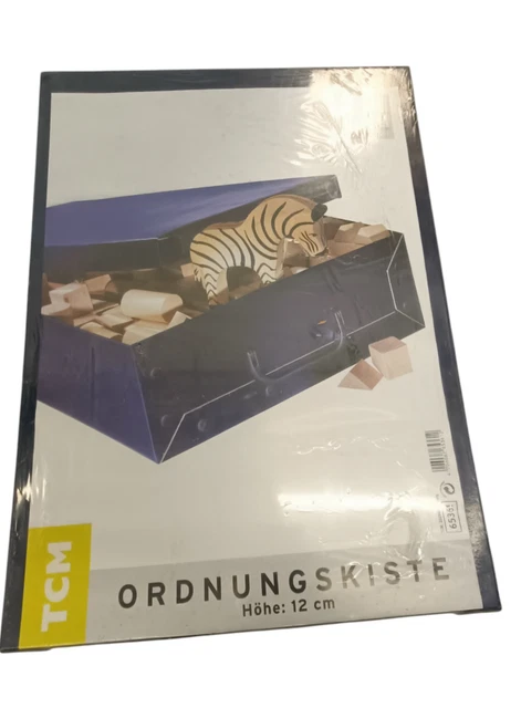 TCHIBO TCM AUFBEWAHRUNG Box 48x35x12cm Blau mit Griffen Karton Lagerung EUR  14,44 - PicClick DE