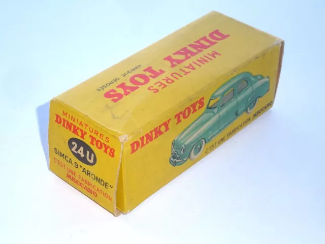 Dinky Toys France 24U Simca 9 Aronde boite vide d’origine Empty box 24 U