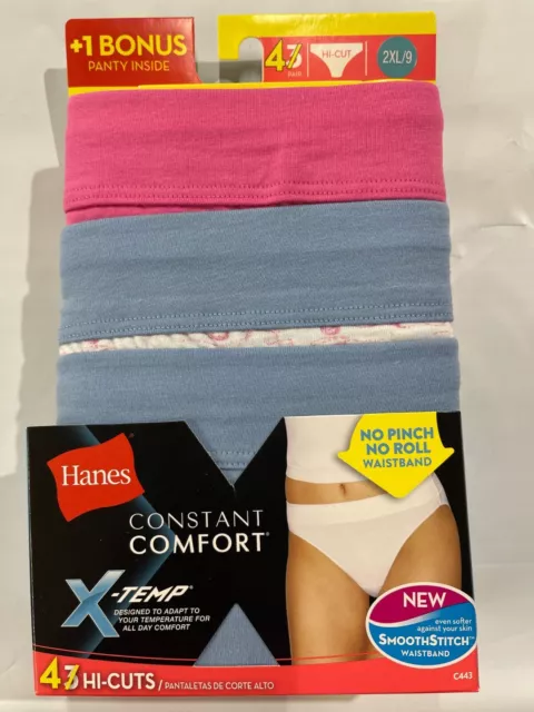 Hanes® Women's Constant Comfort® X-Temp® Hi-Cut Panties 3-Pack Assorted