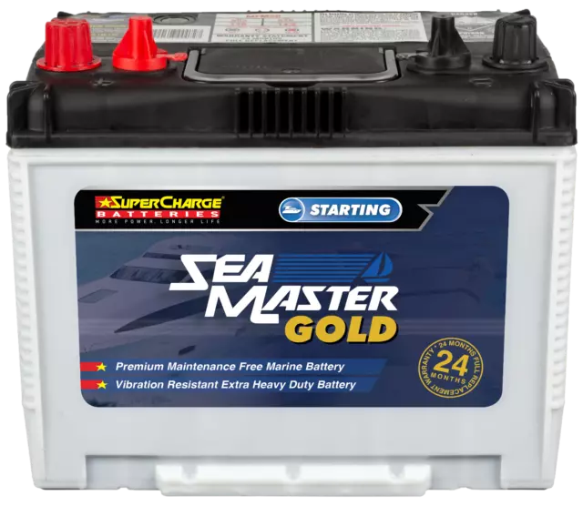 SuperCharge MFM50 SeaMaster Gold Marine 640 CCA 24 Month Warranty Battery