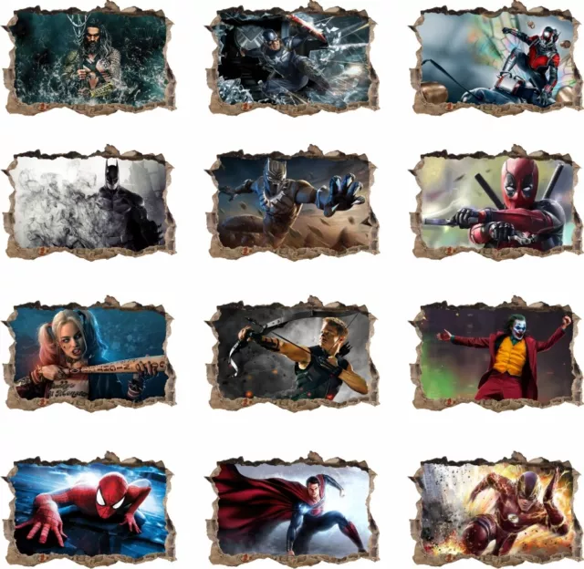 140cm Marvel avengers hulk thor spiderman Wandtattoo STICKER 3D Wandaufkleber