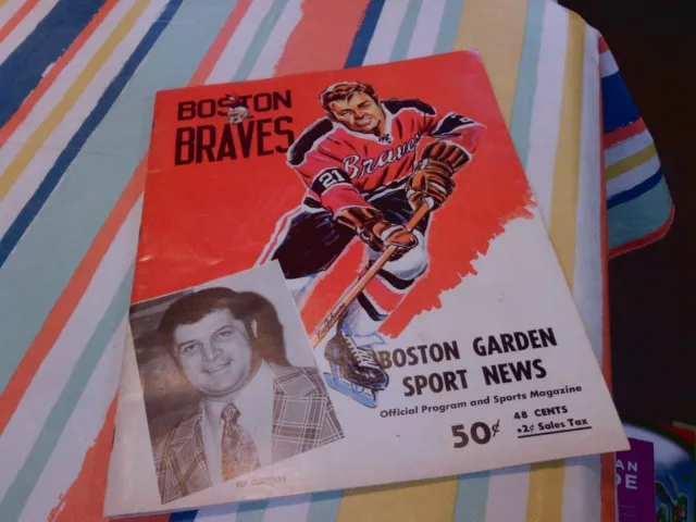 1972-1973 BOSTON BRAVES AHL HOCKEY PROGRAM - SP 3624I