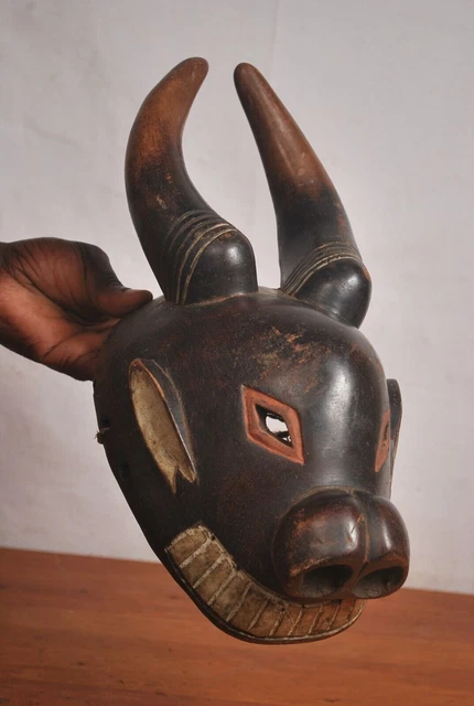 African Tribal Art,amazing Luba  animal  mask from Katanga region  DRC .