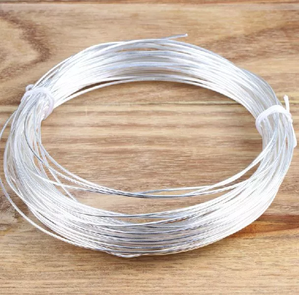 1m 18ga (1mm) 99.99% Pure Silver Round Wire Dead Soft Craft & Jewellery Wire