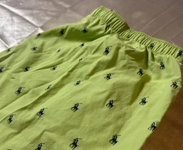 Polo Ralph Lauren shorts sleepwear men's pajamas ( Medium) green all over print
