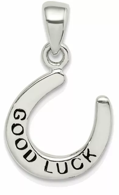 Sterling Silver Enamel Good Luck Horse Shoe Pendant