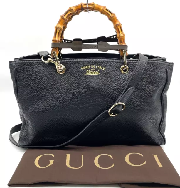 Authentic GUCCI Bamboo Two  Way Bag 323660.520981 W/Dustbag RB030012