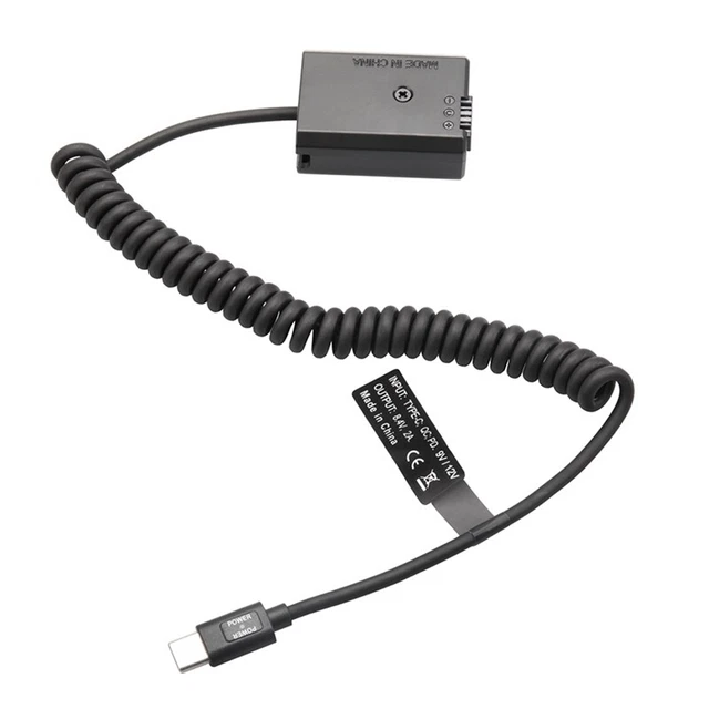 HangTon Adaptateur Batterie Factice NP-FW50 USB C QC PD Pour Sony A7 A7II A6500