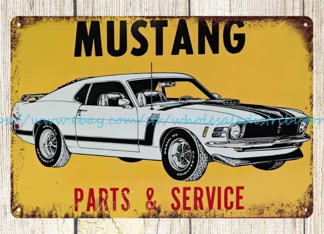 Ford Mustang car auto Parts Service metal tin sign wall decor sale