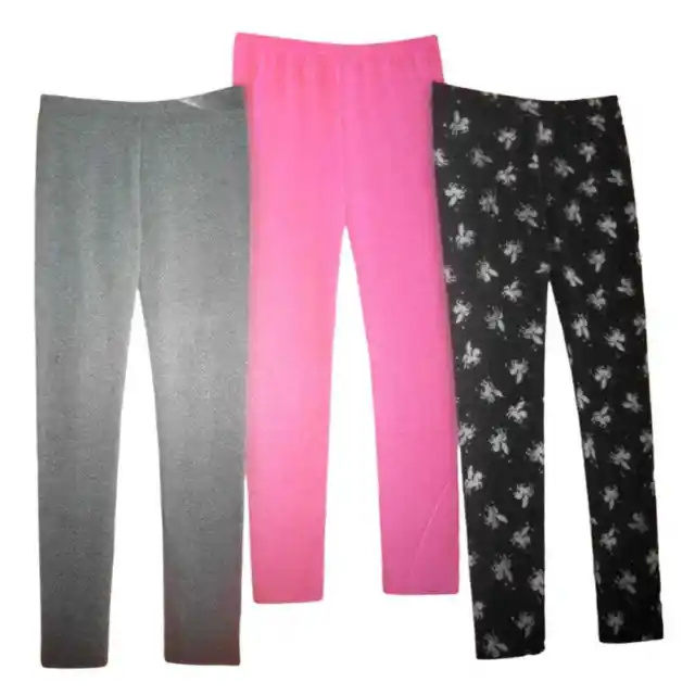 Reebok Little Girls Polyester Spandex Pink 7/8 Leggings, Size 4/5 NWT