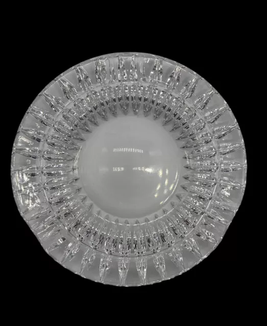 De colección Redondo Cristal Facetado Cenicero Cenicero Plato Catchall Años 60 Simplemente Hermoso Regalo