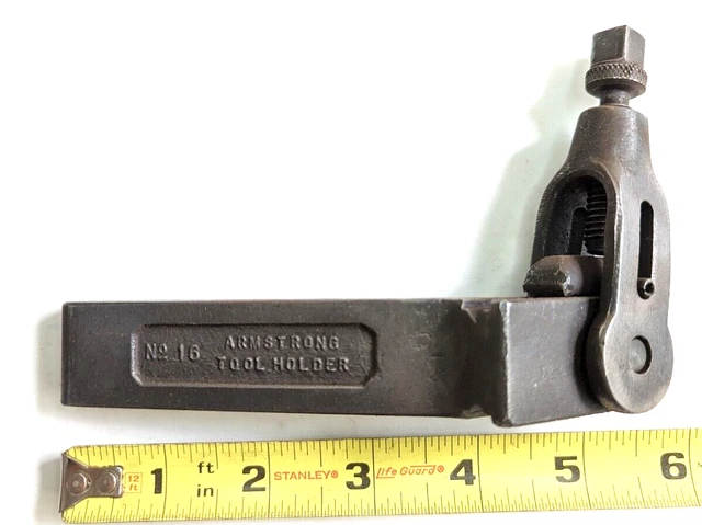 k) Vintage Armstrong Tool Holder No. 16 Lathe Tool k) Vintage Armstrong Tool Holder No. 16 Lathe Tool