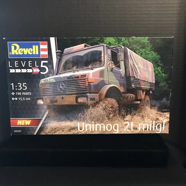 ICM Modelbouwpakket 1:35 Unimog S 404 Met Laadbak - Duitse Militaire Vrachtwagen