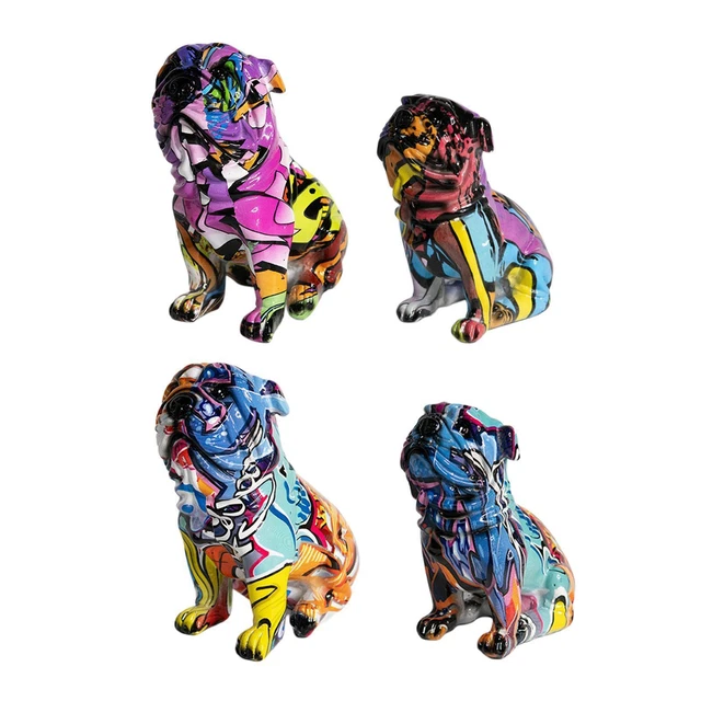 Collections de figurines en résine de statue de bouledogue nordique pour la