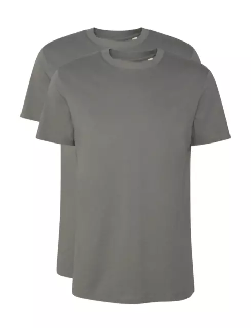 Esprit 2 Pack Basic Slim T Shirt Herren Shirt Rundhals Dunkelgrau Gr. M L