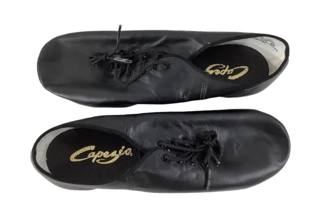Brand New Capezio Leather Split Sole Jazz Shoe Oxford EJ1A Black 11.5 M NIB