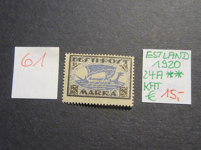 Datei 61 💚 ESTLAND ESTIPOST  ANNO 1920  Michel Nr. 24A  💚