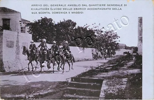Guerra greco turca - Generale Ameglio dal quartier generale di Kalithies