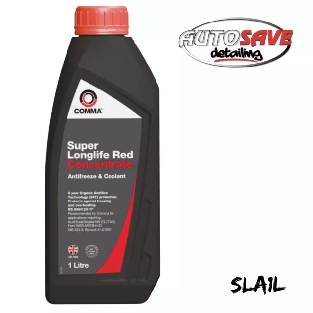 Sla1L Comma Super Long Life Anti Freeze Red 1 Litre 5 Year - Wss-M97B44-D