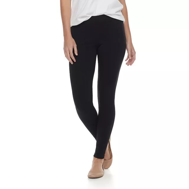 Sonoma Goods For Life Women's Black Midrise Essential Leggings - Siz S/M/L/XL/XX