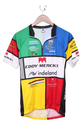 Santini Domina Colnago CoolMax TALY Italia Ciclismo Bicicletta Bavaglino Pantaloncini Sz L 