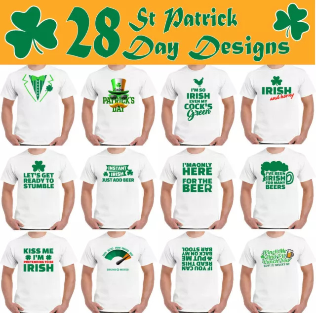 St.Patrick's Giorno T-Shirt Uomo Divertente Paddy's Bere Humor Irlanda Rugby